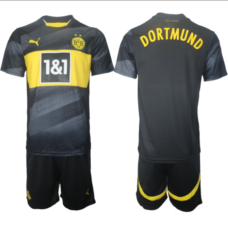Men 2024-2025 Club Borussia Dortmund away black Blank Soccer Jersey->borussia dortmund jersey->Soccer Club Jersey